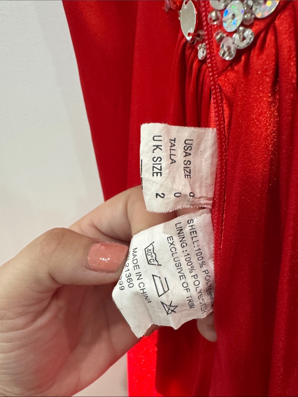 Mari Lee by Madeline Gardner Red Beaded Halter Prom Dress/ Evening Gown formal - Picture 15 of 16
